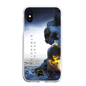 Чехол для iPhone XS Max матовый с принтом Death Stranding exclusive в Кировске, Силикон | Область печати: задняя сторона чехла, без боковых панелей | bridges | death stranding | game | hideo kojima | kojima productions | man | norman reedus | scar | sony interactive entertainment | suit | tie | игры | кодзима