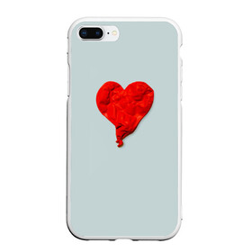 Чехол для iPhone 7Plus/8 Plus матовый с принтом Kanye West Heartbreak в Кировске, Силикон | Область печати: задняя сторона чехла, без боковых панелей | kanye | kanye west | yandhi | кани | кани вест | кани вэст | янди