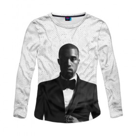 Женский лонгслив 3D с принтом Kanye West Halftone в Кировске, 100% полиэстер | длинные рукава, круглый вырез горловины, полуприлегающий силуэт | Тематика изображения на принте: kanye | kanye west | yandhi | кани | кани вест | кани вэст | янди