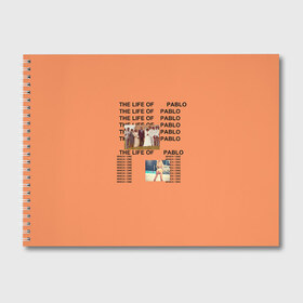 Альбом для рисования с принтом Kanye West PABLO в Кировске, 100% бумага
 | матовая бумага, плотность 200 мг. | kanye | kanye west | yandhi | кани | кани вест | кани вэст | янди