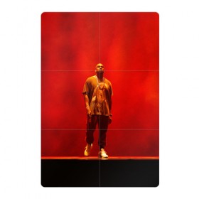 Магнитный плакат 2Х3 с принтом Kanye West Red On Stage в Кировске, Полимерный материал с магнитным слоем | 6 деталей размером 9*9 см | 