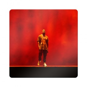 Магнит виниловый Квадрат с принтом Kanye West Red On Stage в Кировске, полимерный материал с магнитным слоем | размер 9*9 см, закругленные углы | 