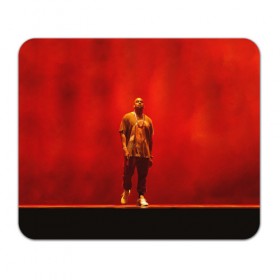 Коврик прямоугольный с принтом Kanye West Red On Stage в Кировске, натуральный каучук | размер 230 х 185 мм; запечатка лицевой стороны | 
