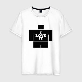 Мужская футболка хлопок с принтом Kanye West - I Love It в Кировске, 100% хлопок | прямой крой, круглый вырез горловины, длина до линии бедер, слегка спущенное плечо. | Тематика изображения на принте: 