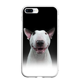 Чехол для iPhone 7Plus/8 Plus матовый с принтом Oh snap! в Кировске, Силикон | Область печати: задняя сторона чехла, без боковых панелей | Тематика изображения на принте: bull terrier | dog |   | бультерьер | собака