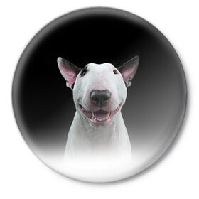 Значок с принтом Oh snap! в Кировске,  металл | круглая форма, металлическая застежка в виде булавки | bull terrier | dog |   | бультерьер | собака