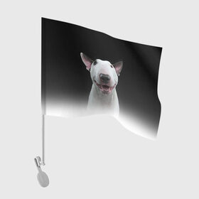 Флаг для автомобиля с принтом Oh snap! в Кировске, 100% полиэстер | Размер: 30*21 см | bull terrier | dog |   | бультерьер | собака