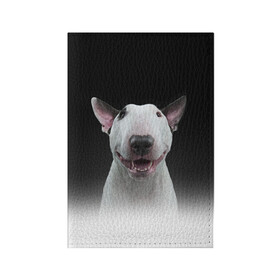 Обложка для паспорта матовая кожа с принтом Oh snap! в Кировске, натуральная матовая кожа | размер 19,3 х 13,7 см; прозрачные пластиковые крепления | bull terrier | dog |   | бультерьер | собака