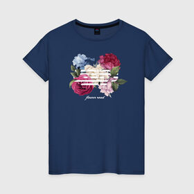 Женская футболка хлопок с принтом Flower road в Кировске, 100% хлопок | прямой крой, круглый вырез горловины, длина до линии бедер, слегка спущенное плечо | big bang | g dragon