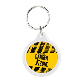 Брелок круглый с принтом Counter-Strike: Danger Zone в Кировске, пластик и полированная сталь | круглая форма, металлическое крепление в виде кольца | 