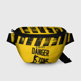 Поясная сумка 3D с принтом COUNTER-STRIKE: DANGER ZONE. в Кировске, 100% полиэстер | плотная ткань, ремень с регулируемой длиной, внутри несколько карманов для мелочей, основное отделение и карман с обратной стороны сумки застегиваются на молнию | 