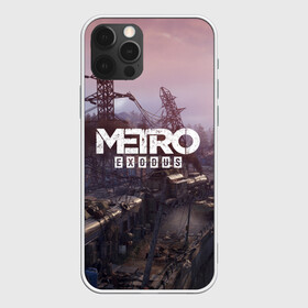 Чехол для iPhone 12 Pro с принтом Metro Exodus в Кировске, силикон | область печати: задняя сторона чехла, без боковых панелей | 2019 | 2033 | exodus | game | logo | metro | апокалипсис | вышки | игра | исход | лого | локация | метро | пейзаж | скриншот | сталкер