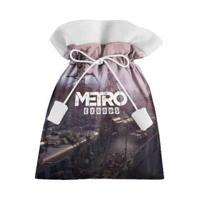 Подарочный 3D мешок с принтом Metro Exodus в Кировске, 100% полиэстер | Размер: 29*39 см | 2019 | 2033 | exodus | game | logo | metro | апокалипсис | вышки | игра | исход | лого | локация | метро | пейзаж | скриншот | сталкер