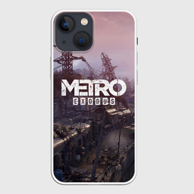 Чехол для iPhone 13 mini с принтом Metro Exodus в Кировске,  |  | 2019 | 2033 | exodus | game | logo | metro | апокалипсис | вышки | игра | исход | лого | локация | метро | пейзаж | скриншот | сталкер