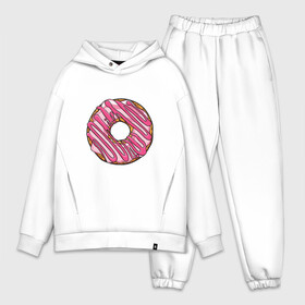 Мужской костюм хлопок OVERSIZE с принтом Пончик в Кировске,  |  | donut | simpsons | барт | вкус | гомер | еда | кафе | кок | кухня | пища | повар | пончик | ресторан | симпсоны | сладкий