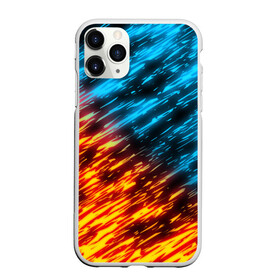 Чехол для iPhone 11 Pro матовый с принтом БИТВА СТИХИЙ в Кировске, Силикон |  | blue | bright | fire | heat | ice | light | orange | wildfire | битва огней | битва стихий | искры | огненный | огонь | оранжевый | пламя | пожар