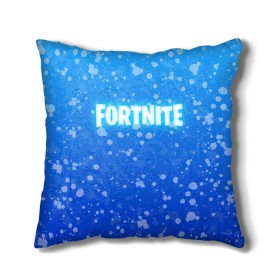 Подушка 3D с принтом FORTNITE WINTER ROYALE в Кировске, наволочка – 100% полиэстер, наполнитель – холлофайбер (легкий наполнитель, не вызывает аллергию). | состоит из подушки и наволочки. Наволочка на молнии, легко снимается для стирки | Тематика изображения на принте: 