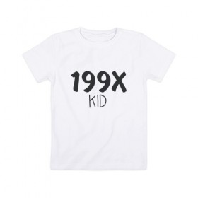 Детская футболка хлопок с принтом Ребенок 90х в Кировске, 100% хлопок | круглый вырез горловины, полуприлегающий силуэт, длина до линии бедер | 