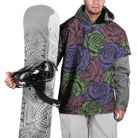 Накидка на куртку 3D с принтом Розы Лил Пипа в Кировске, 100% полиэстер |  | Тематика изображения на принте: gus ahr | lil | lil peep | peep | runaway | лилпип | реп | розы | рэп | узор | хип хоп | эмо