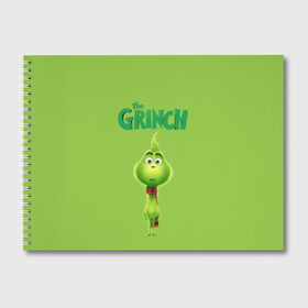 Альбом для рисования с принтом The Grinch в Кировске, 100% бумага
 | матовая бумага, плотность 200 мг. | Тематика изображения на принте: grinch | гринч | новый год | рождество