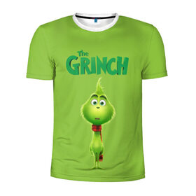 Мужская футболка 3D спортивная с принтом The Grinch в Кировске, 100% полиэстер с улучшенными характеристиками | приталенный силуэт, круглая горловина, широкие плечи, сужается к линии бедра | Тематика изображения на принте: grinch | гринч | новый год | рождество
