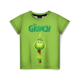 Детская футболка 3D с принтом The Grinch в Кировске, 100% гипоаллергенный полиэфир | прямой крой, круглый вырез горловины, длина до линии бедер, чуть спущенное плечо, ткань немного тянется | grinch | гринч | новый год | рождество