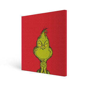 Холст квадратный с принтом Grinch в Кировске, 100% ПВХ |  | Тематика изображения на принте: grinch | гринч | новый год | рождество