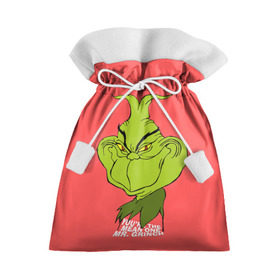 Подарочный 3D мешок с принтом Mr. Grinch в Кировске, 100% полиэстер | Размер: 29*39 см | Тематика изображения на принте: grinch | гринч | новый год | рождество