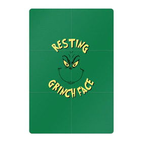 Магнитный плакат 2Х3 с принтом Resting Grinch Face в Кировске, Полимерный материал с магнитным слоем | 6 деталей размером 9*9 см | Тематика изображения на принте: grinch | гринч | новый год | рождество