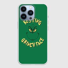 Чехол для iPhone 13 Pro с принтом Resting Grinch Face в Кировске,  |  | grinch | гринч | новый год | рождество