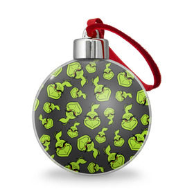 Ёлочный шар с принтом The Grinch в Кировске, Пластик | Диаметр: 77 мм | Тематика изображения на принте: grinch | гринч | новый год | рождество