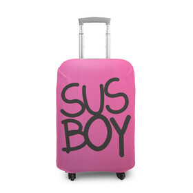 Чехол для чемодана 3D с принтом Susboy в Кировске, 86% полиэфир, 14% спандекс | двустороннее нанесение принта, прорези для ручек и колес | baby | cry | lil peep | lil peep cry baby | pink | susboy | камуфляж | лил | лилпип | пип | розовый | розовый камуфляж