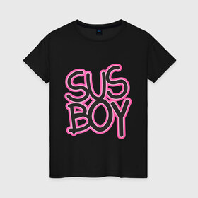 Женская футболка хлопок с принтом Susboy в Кировске, 100% хлопок | прямой крой, круглый вырез горловины, длина до линии бедер, слегка спущенное плечо | baby | cry | lil peep | lil peep cry baby | pink | susboy | камуфляж | лил | лилпип | пип | розовый | розовый камуфляж