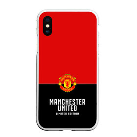 Чехол для iPhone XS Max матовый с принтом Manchester United в Кировске, Силикон | Область печати: задняя сторона чехла, без боковых панелей | манчестер | манчестер юнайтед | футбол