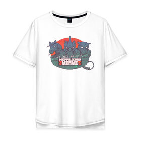 Мужская футболка хлопок Oversize с принтом Hotline Miami Classic в Кировске, 100% хлопок | свободный крой, круглый ворот, “спинка” длиннее передней части | 80s | hotlinemiami | retro | retrowave | synthwave