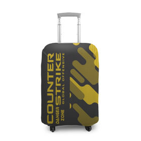Чехол для чемодана 3D с принтом CS:GO Danger Zone в Кировске, 86% полиэфир, 14% спандекс | двустороннее нанесение принта, прорези для ручек и колес | 