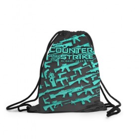 Рюкзак-мешок 3D с принтом CS:GO Danger Zone в Кировске, 100% полиэстер | плотность ткани — 200 г/м2, размер — 35 х 45 см; лямки — толстые шнурки, застежка на шнуровке, без карманов и подкладки | 