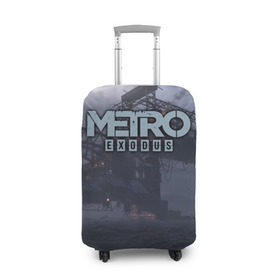 Чехол для чемодана 3D с принтом Metro Exodus в Кировске, 86% полиэфир, 14% спандекс | двустороннее нанесение принта, прорези для ручек и колес | 