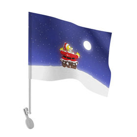 Флаг для автомобиля с принтом Гомер Санта Клаус в Кировске, 100% полиэстер | Размер: 30*21 см | bart | family | homer | lisa | maggie | marge | santa | simpson | simpsons | thesimpsons | барт | герой | гомер | город | лиза | мардж | мегги | санта | семья | симпсоны | супергерой