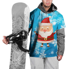 Накидка на куртку 3D с принтом Милый Санта Клаус вязанный в Кировске, 100% полиэстер |  | 