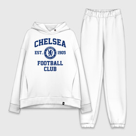 Женский костюм хлопок Oversize с принтом Челси в Кировске,  |  | blue is | chelsea | chelsea fc | ktbffh | the blues | апл | аристократы | клубная | лондон | пенсионеры | синие | фанатская | футбол | футбольная | футбольный клуб | футбольный клуб челси | челси