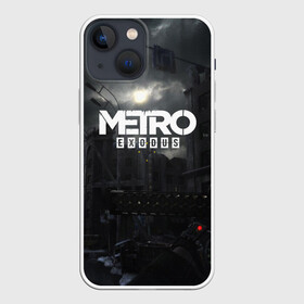 Чехол для iPhone 13 mini с принтом METRO EXODUS в Кировске,  |  | ak47 | metro 2033 | metro exodus | апокалипсис | артем | глуховский | дорога | маски | ночь | оружие | поезд | противогаз | сталкеры