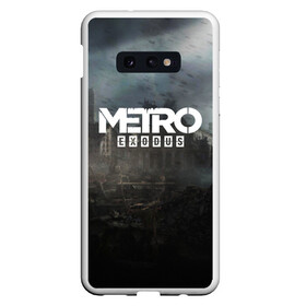 Чехол для Samsung S10E с принтом METRO EXODUS в Кировске, Силикон | Область печати: задняя сторона чехла, без боковых панелей | Тематика изображения на принте: ak47 | metro 2033 | metro exodus | апокалипсис | артем | глуховский | дорога | маски | ночь | оружие | поезд | противогаз | сталкеры