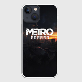 Чехол для iPhone 13 mini с принтом METRO EXODUS в Кировске,  |  | ak47 | metro 2033 | metro exodus | апокалипсис | артем | глуховский | дорога | маски | ночь | оружие | поезд | противогаз | сталкеры