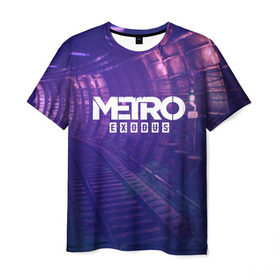 Мужская футболка 3D с принтом METRO EXODUS в Кировске, 100% полиэфир | прямой крой, круглый вырез горловины, длина до линии бедер | 