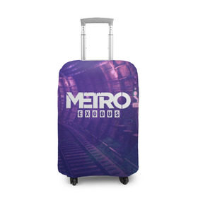 Чехол для чемодана 3D с принтом METRO EXODUS в Кировске, 86% полиэфир, 14% спандекс | двустороннее нанесение принта, прорези для ручек и колес | 