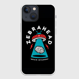 Чехол для iPhone 13 mini с принтом Zebrahead   Brain Invaders в Кировске,  |  | album | brain | core | invaders | mind | rapcore | rock | ufo | zebrahead | альбом | зебрахед | мозг