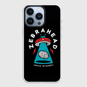 Чехол для iPhone 13 Pro с принтом Zebrahead   Brain Invaders в Кировске,  |  | Тематика изображения на принте: album | brain | core | invaders | mind | rapcore | rock | ufo | zebrahead | альбом | зебрахед | мозг