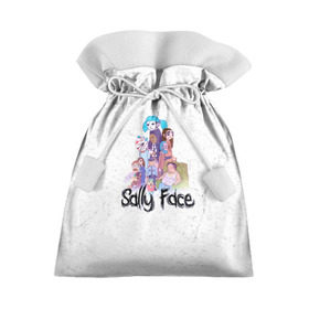 Подарочный 3D мешок с принтом Sally Face в Кировске, 100% полиэстер | Размер: 29*39 см | Тематика изображения на принте: sally face | гизмо | девид | девочка | игра | лари | ларри | мальчик | маска | мрачная | на лице | пых | с протезом | сал | сали | салли | салли фейс | фейс | фэйс | эддисон | эшли