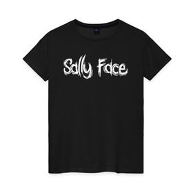 Женская футболка хлопок с принтом Sally Face в Кировске, 100% хлопок | прямой крой, круглый вырез горловины, длина до линии бедер, слегка спущенное плечо | Тематика изображения на принте: sally face | гизмо | девид | девочка | игра | лари | ларри | мальчик | маска | мрачная | на лице | пых | с протезом | сал | сали | салли | салли фейс | фейс | фэйс | эддисон | эшли